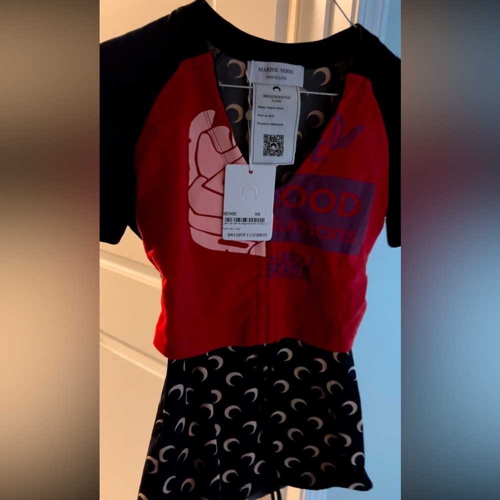 MARINE SERRE
Red & Black Regenerated T-Shirt